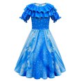 thumbnail image 4 of Girls Mermaid Princess Costume with Bag Cloak Birthday Party Cosplay, 4 of 4