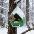 thumbnail image 3 of syligr Outdoor Hanging Bird Feeder, Plastic Birdfeeder with Large Capacity Seed Tray, Garden Yard Patio Decor to Attract Wild Birds, Easy to Fill Clean Wildlife Bird Feeding Station, 3 of 7