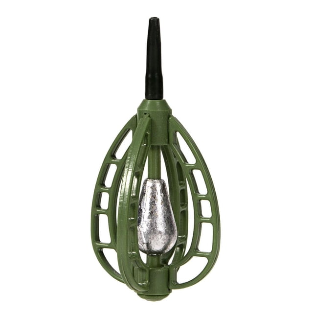 Alimentador de cebo de pesca Shamjiam Accesorio Rocket Cebo Jaula Verde 40g