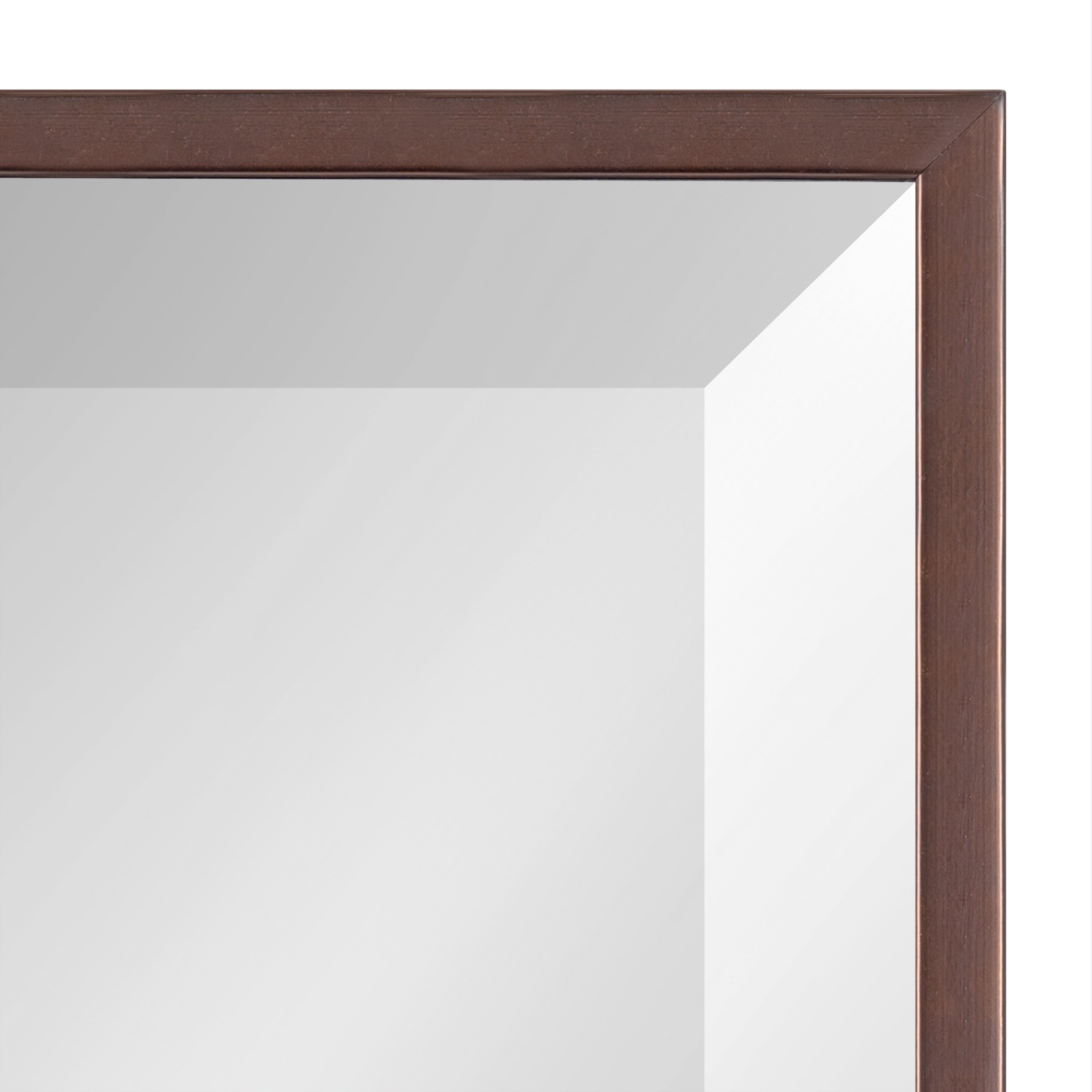 Kate and Laurel Rhodes Modern Wall Mirror, 24.75" x 36.75", Bronze, Decorative Rectangular Wall Accent