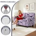 thumbnail image 6 of Xoenoiee Horse Flower Print Recliner Sofa Slipcover with Pockets 6-Piece Stretch Recliner Covers Spandex Fabric 2-Seater Reclining Couch Cover with Elastic Bottom, 6 of 6