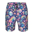 thumbnail image 3 of Logiee mushroom Skull rainbow color Print Mens Swim Trunks Quick Dry Board Shorts,Breathable Hawaii Beach Shorts Swimwear Bathing Suits-Large, 3 of 6