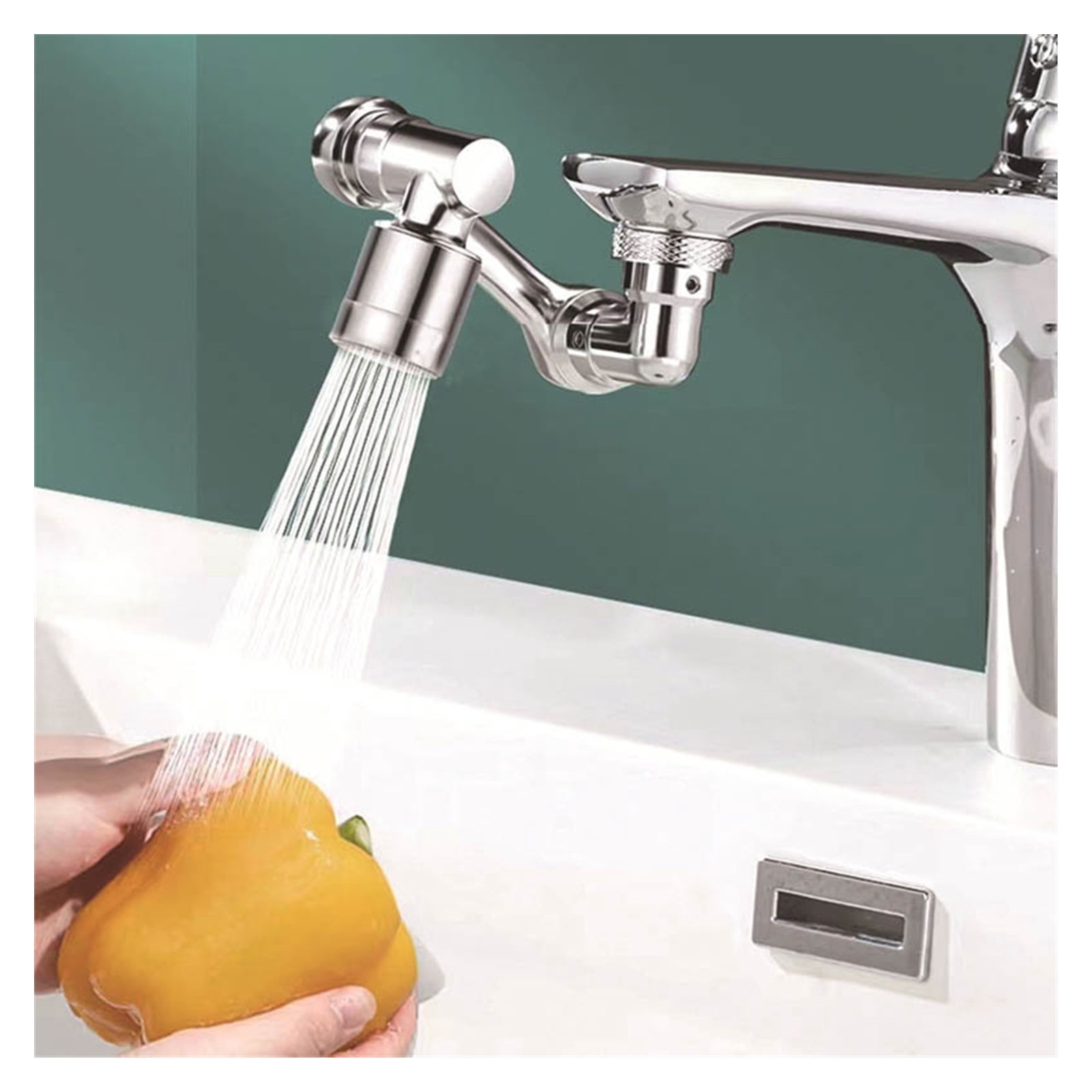 Universal 1080° Rotatable Faucet Aerator Extender Plastic Splash Filter Faucets Bubbler Nozzle Robotic Arm For Kitchen Bathroom ,Water Saving