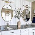 thumbnail image 5 of Open Box Modern 20x28In Oval Wall Hanging Bathroom Vanity Mirror, Gold, 5 of 9