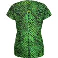 thumbnail image 2 of Halloween Green Snake Snakeskin Costume All Over Womens T Shirt, 2 of 2