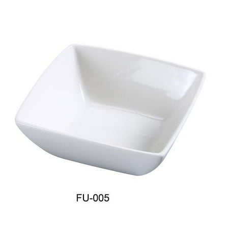 

5.5 in. Fuji Porcelain Square Bowl Bone White - 14 oz - Pack of 36