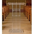 thumbnail image 3 of FixtureDisplays® Clear Podium Plexiglass Lecturn Transparent Church Pulpit Event Wedding Debate Speech School Trinity Style Easy Assebmly Required 15411, 3 of 7