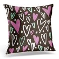 thumbnail image 1 of BOSDECO Pink Romantic with Hearts Creative Expressive Abstract Pillowcase Pillow Cover Cushion Case 20x20 inch, 1 of 1