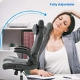 thumbnail image 4 of BestOffice Gaming Chair Office High-Back PU Leather Reclining Computer Executive, Lumbar Support Adjustable Arms Rolling for Women, Men, Grey, 4 of 6