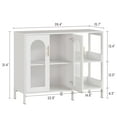 thumbnail image 4 of EDTara Cabinet, Sideboard Buffet Cabinet, Glass Arch Door, 2 Golden Handles & Adjustable Shelves, Multi-Functional for Kitchen Pantry, Laundry Room, Dining Room, 4 of 7