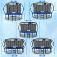 thumbnail image 6 of Cochan Outdoor Trampoline 12FT with Sprinkler and Lights, Backyard Recreational Pumpkin Trampoline for Kids, 6 of 7