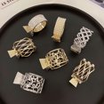 thumbnail image 3 of Épingle à Cheveux pour Femmes, Grande Adhérence, Antidérapante, en Acier Inoxydable, Queue de Cheval, Strass Brillants, Creux, Anti-Déformé, Patte de Losange, 3 of 8