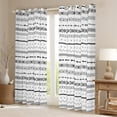 thumbnail image 2 of Manfei Retro Geometric Curtains Pack of 2 (42x84 Each),Modern Geometric Stripes Curtains Blackout,Black White Bedroom Curtains,Microfiber Room Decoration, 2 of 6