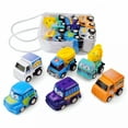 thumbnail image 4 of BESTSKY Construction Vehicles Toys for Baby Kids 1 2 3 Years Old Boys Child Friction Powered Pull Back and Go Mini Vehicles for Kids Party Supplies Birthday Christmas Gifts Toys, 4 of 7