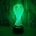 thumbnail image 4 of YSITIAN 3D Angel Wing Night Light Lamp Illusion Night Light 7 Color Changing Touch Switch Table Desk Decoration Lamps Gift YT-7374, 4 of 6
