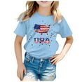 thumbnail image 4 of TZEWGL Tops For Newborn Short Sleeved Independence Day Printed Crewneck Blouse For Newborns size 3-4T, 4 of 4