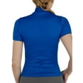 thumbnail image 4 of AllyCat Women Short Sleeves Mock Neck Turtleneck Top Stretchy Side Ribbed Slim Fit Tight Shirts, 4 of 5