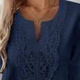 thumbnail image 6 of LIZUOJUNF Womens 3/4 Sleeve Tops V Neck Lace Dressy Casual T Shirts, 3XL, 6 of 7
