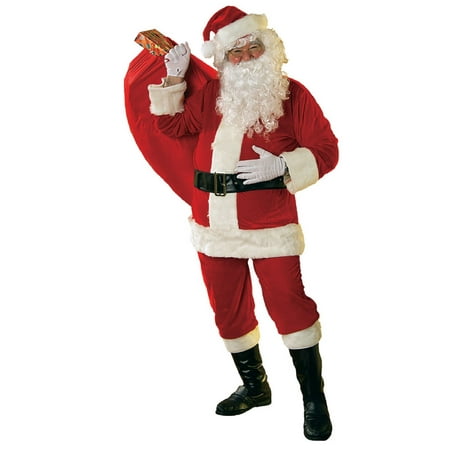 Soft Velour Santa Suit Adult Costume - XX-Large
