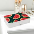 thumbnail image 6 of Watermelon Decorative PU Leather Earring and Jewelry Organizer Box with Removable Compartment, Portable, 6 of 6
