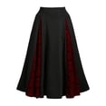 thumbnail image 1 of FcBaudy Robe de Cour, Robes pour Femmes, Robes d'Été pour Femmes Femmes Grande Taille Dentelle Patchwork Taille Haute Jupe Midi Gothique Jupe Plissée Robe de Cour, 1 of 6