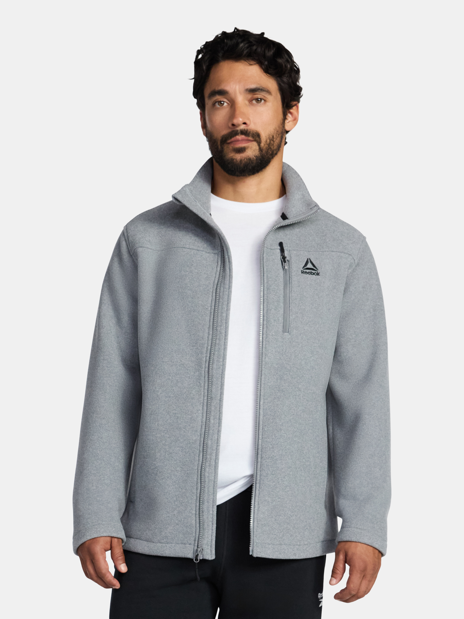 Reebok Men's Fleece Zip Jacket with Chest Pocket photo 1