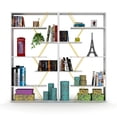 thumbnail image 6 of Modern Wood Frame Etagere Bookcase, 6 Shelves, White/Yellow, 6 of 8