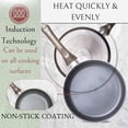 thumbnail image 2 of Dark Grey Nonstick Cookware Set with Glass Lids, Induction Compatible, Stay-Cool Handles, 6-Piece Kitchen Pots & Pans, 2 of 6
