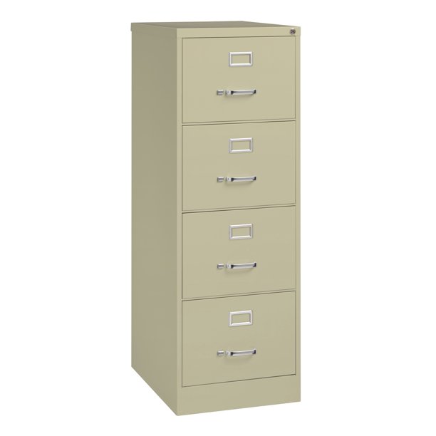 Hirsh 25 In Deep 4 Drawer Legal Width Vertical File Cabinet Putty Walmart Com Walmart Com