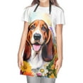 thumbnail image 2 of Welcome Spring Summer Basset Hound Portrait Flower Blue Sky Apron Bassets Dog Breed Lovers Gifts Idea for Cooking Grilling Baking Painting Gardening - 12001, 2 of 5