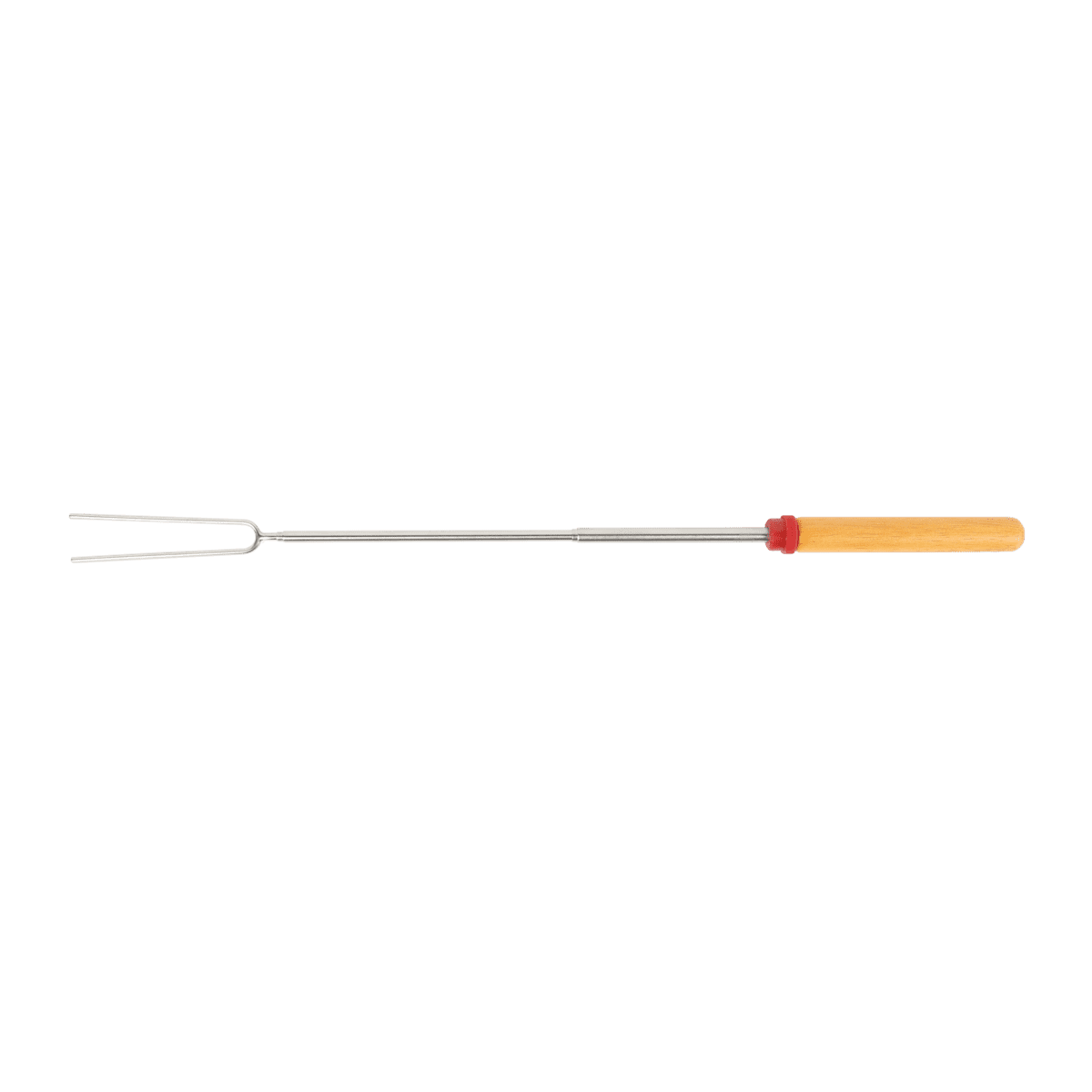 Fourche télescopique Coghlan – acier inoxydable 12,5–34 pouces extensible avec poignée en bois et rouleau