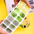 thumbnail image 6 of Silicone Ice Cube Tray, 4 Pack Easy-Release & Flexible 14-Ice Cube Trays with Spill-Resistant Removable Lid, Stackable Ice Trays with Covers for Freezer, 6 of 8