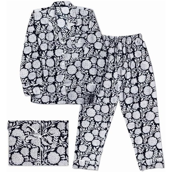 Womens Pajama Sets - Premium Pajamas for Women Set, Soft & Comfortable Two Piece Sets for Women Sleepwear, Stylish Pijamas de Mujer, Perfect PJ Sets (Black, XXL)