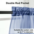 thumbnail image 5 of OVZME Sheer Curtains 63 inch Length Set of 2, Rod Pocket Voile Drapes for Living Room, Bedroom, Window Treatments Semi Sheer Curtain Panels for Yard/Patio/Villa/Parlor, Each 42"x 63" Royal Blue, 5 of 6