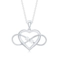 thumbnail image 2 of Rosec Jewels Natural Diamond Heart and Infinity Necklace for Women - with Chain - HI-SI Quality - Ready to Gift for Valentines, 14K White Gold, 2 of 8