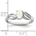 thumbnail image 4 of Sterling Silver Rhodium-Plated Created Opal Ring (Size 5) Made In China qbr17oct-5, 4 of 5