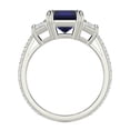 thumbnail image 6 of HeartsAndYou 3ct Natural Blue Sapphire & Diamond Ring Trilogy 100% REAL 14k SOLID White Gold, 6 of 9