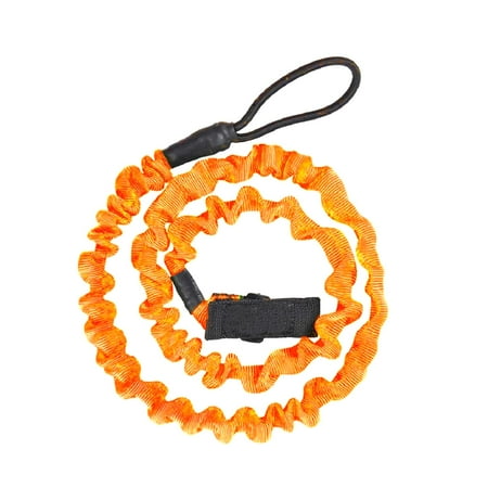 Tnarru Leash Keeper Lanyard Portable Fishing Pole Holder Paddle Leash Coiled Fishing Rod Leash for Boating Orange