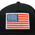 thumbnail image 4 of DALIX American Flag Hat Flat Bill Snapback USA Baseball Cap in Black, 4 of 6