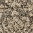 thumbnail image 6 of SAFAVIEH Florida Desmond Damask Plush Shag Area Rug, Smoke/Beige, 4' x 4' Square, 6 of 7
