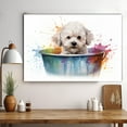thumbnail image 3 of Bichon Frise Dog Canvas Bathroom Décor - Unique Bath Wall Decor - Modern Canvas Bathroom Wall Art - Room Decor - Bathroom Decorations - Restroom Sign - Wall decor living room, 3 of 4