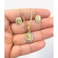 thumbnail image 5 of Set Virgen de Guadalupe Necklace Earrings Push Back / Womens Gold Filled Set Guadalupe Necklace / Valentino Link Chain With Guadalupe Pendant / Cadena con Dije y Aretes de la Guadalupe, 5 of 9