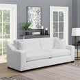 thumbnail image 2 of Pemberly Row Transitional Upholstered Fabric Sofa with Sloped Arms in White, 2 of 11
