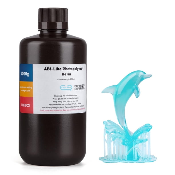 Impresora 3D de resina ELEGOO, LCD tipo ABS, curado UV, 405 nm, 1 kg