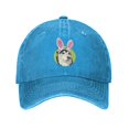 thumbnail image 1 of ZICANCN Easter Dog with Bunny Ears Adjustable Baseball Cap Women, Hats for Men Adult Washed Cotton Denim Baseball Caps Fashion Blue, 1 of 8