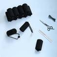 thumbnail image 7 of Scheam 10 Pcs Satin Curling Rods Hair Rods for Women Black Hair Rollers Foam Sponge Rods Clips Soft Sleeping Wave Curlers Hair Styling Tools for Women Home Travel Pary (0.98 Inch), 7 of 7