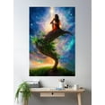thumbnail image 2 of The Lonely Girl And The Light From The Sky Poster Wall Art, Modern Wall Decor, 16x24 UNFRAMED, 2 of 3