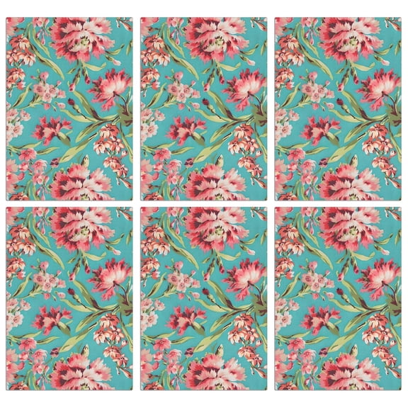 6 Pcs Funny Kitchen Towels,Pioneer Flower Floral Print Pattern Microfiber Dish Towels,Kitchen Tea Towels,Kitchen Towel Set (18" X 26")