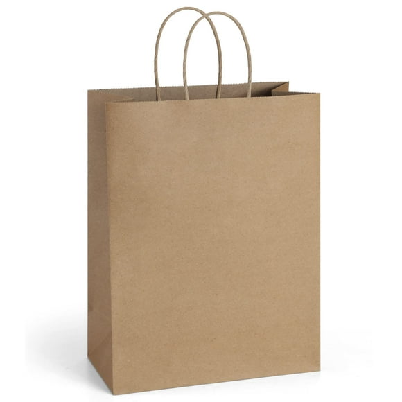 BagDream 10x5x13 25Pcs Gift Bags Brown Kraft Paper Bags with Handles Bulk Shopping Bags, Merchandise Retail Bags, Wedding Party Favor Bags 100% Recycled Paper Gift Bags Sacks