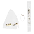 thumbnail image 3 of Faja de novia dorada con diadema, pañuelo para la cabeza, brillo dorado, resistente a la abrasión, banda para novia, decoraciones para fiesta nupcial, 3 of 12